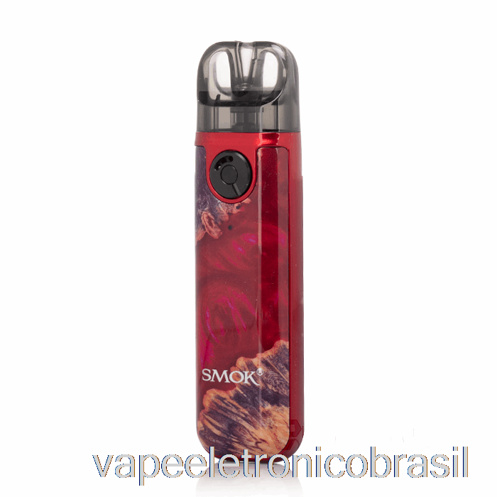Vape Recarregável Smok Novo 4 Mini 25w Kit Vermelho Madeira Estabilizadora